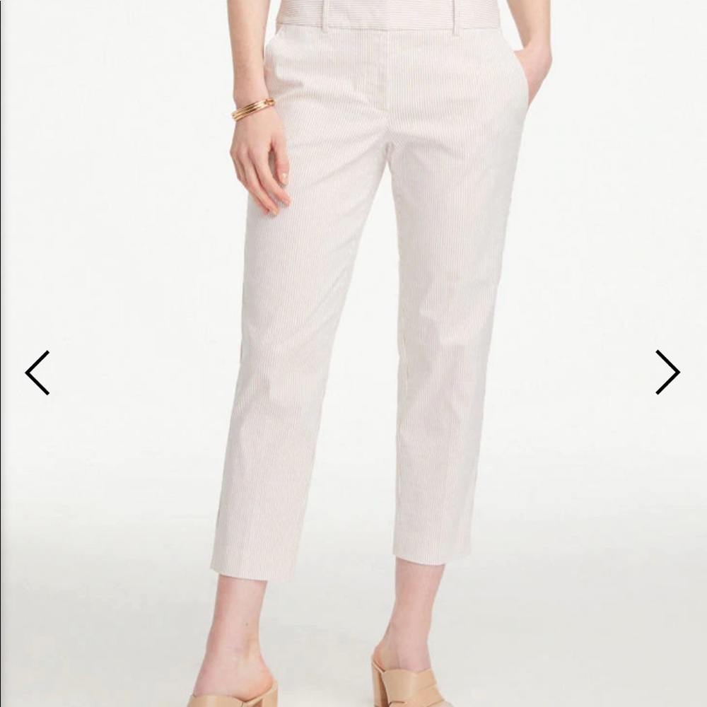 Ann Taylor Factory Seersucker Crop Pants